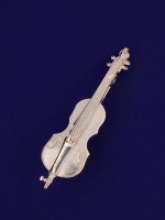 Cello als Brosche R. Frey Silber
